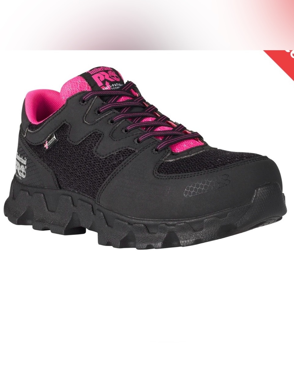 Timberland PRO Womens ESD Safety Work Shoes Alloy Toe Black Pink Size 10W